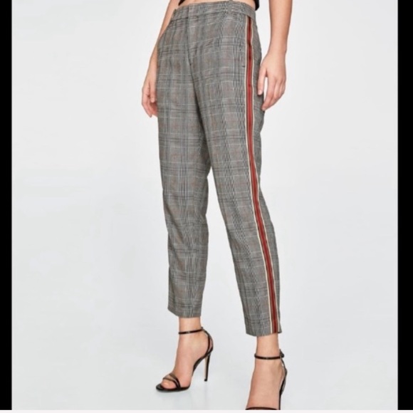 tartan pants zara